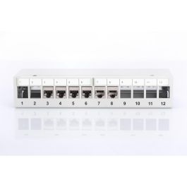 Digitus Patchpanel Modular de Sobremesa 12 Puertos RJ-45 Apantallado, 1U, Color Gris