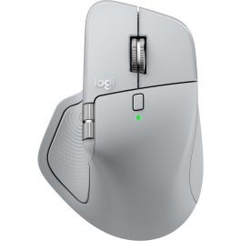 Logitech MX MASTER 4 Ratón Inalámbrico Ergonómico PALE GRAY, Respuesta Háptica, Carga USB-C, Bluetooth, 8000 DPI