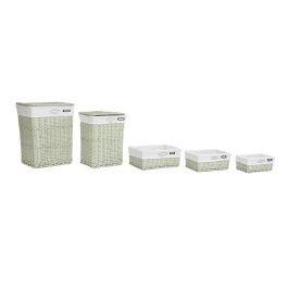 Cesta Ropa Basicos DKD Home Decor Verde 34 x 56 x 44 cm Set de 5