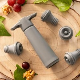 Bomba de Vacío y Tapones para Vino Winuum InnovaGoods (4 tapones)