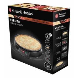 Russell Hobbs 20920-56 Crepiere Fiesta 1200W, Ø30 cm, antiadherente, 5 niveles de temperatura, incluye espátula y distribuidor