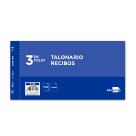 Liderpapel T136 Talonario Recibos Original 3/fº 205 x 102 mm