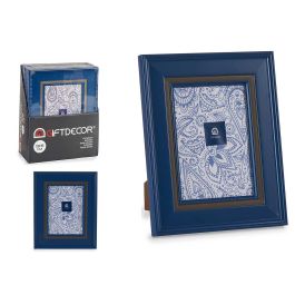 Portafotos 13x18 azul oscuro Giftdecor - 21x26x2 cm, plástico y cristal (24 Unidades)