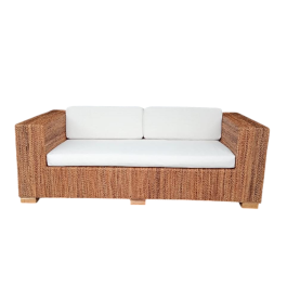 DKD Home Decor Banana 1c25 Sofá Item Home 3 Plazas con Cojines, Fibra y Teca Natural Blanco, 192x92x65 cm Precio: 769.49999973. SKU: B1FKWBZ69A