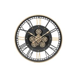 Reloj de Pared Home ESPRIT Negro Dorado Metal Cristal 100 x 9 x 100 cm Precio: 237.50000032. SKU: B1CPTTTTSH