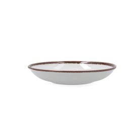 Bidasoa Plato Hondo Porcelana Orion Hydrozero 23 cm Blanco - Resistente Rayaduras, Apilable y Apto Lavavajillas/Microondas