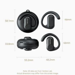 Vention NBPN0 Auriculares Deportivos Open Ear OpenBeat O11, Bluetooth 5.3 con Estuche de Carga USB Tipo-C, Color Beige