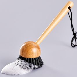 Day Cepillo Platos 22 cm Bambú y Plástico con Correa Imitación Cuero