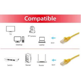 EQUIP 605563 Cable Patch Cat6 S/FTP 0.25m LSZH RJ45 Amarillo