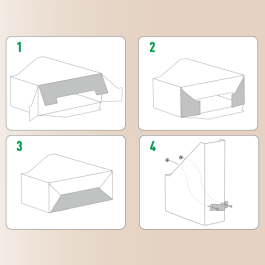 Leitz 24710095 - Pack 2 Revisteros de Cartón Negro A4 Apilables para Folletos y Catálogos