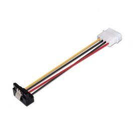 Aisens A131-0163 Cable Adaptador Alimentación Molex 4 Pin Macho a SATA Hembra con Anclajes, 54W, 16cm