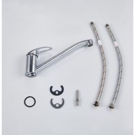 Edouard Rousseau ROU3047404052768 Mezclador de Fregadero de Cocina Cromo con Caño Giratorio y Reducción de Caudal