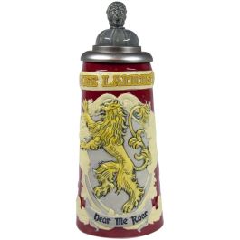 Sd Toys Jarra de Cerámica con Relieve Juego de Tronos, Tapa 3D, Estilo Alemán, Capacidad 600ml