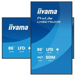 iiyama LH8675UHS-B2AG Pantalla Profesional Digital Signage 85.6" 4K UHD IPS 16:9 Wifi 3xHDMI DP USB 24/7
