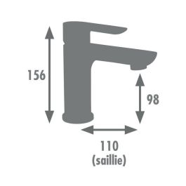 Edouard Rousseau AAAQX09941 Mezclador de lavabo MILK Grafito mate