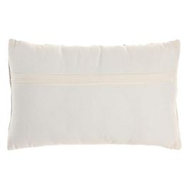 DKD Home Decor Cojín Boho India 24 Crudo 30 x 50 cm Algodón Macramé Hecho a Mano (2 Unidades)