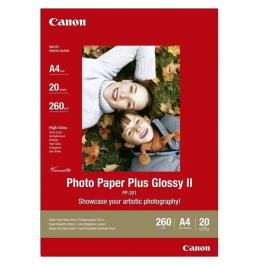 Canon 2311B019 Papel Fotográfico Brillo II Plus PP-201, acabado brillo, A4, 20 hojas Precio: 21.49999995. SKU: B1C4FV76J7