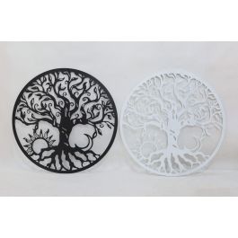 DKD Home Decor Decoración Pared Sol Luna Metal Negro Blanco 100 x 100 cm (2 Unidades) Precio: 78.49999993. SKU: B1H43K2VM7