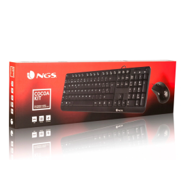 NGS COCOAKIT Combo Teclado y Ratón USB Negro