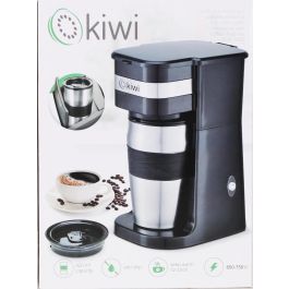 Kiwi Cafetera Personal con Taza para Llevar 420 cc, Ideal para Viajes y Oficina, 20 cm Ancho x 26 cm Alto x 15 cm Largo