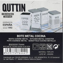 Bote de metal para cocina Sugar 10.5x15 cm Quttin (12 Unidades) Bote de metal para cocina Sugar 10.5x15 cm Quttin (12 Unidades)