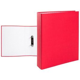 Carpeta De 2 Anillas 40 mm Mixtas Liderpapel Folio Carton Forrado Paper Coat Plastico Roja