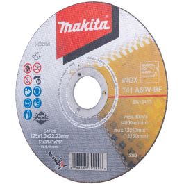 Makita E-17120-12 Disco de corte recto para Metal y Acero Inoxidable 125x1.0mm, 12 piezas
