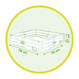 Smoby SMO850208 Bac Square Garden 2 en 1 Huerto y Arenero para Niños 76x76cm con Lona Smoby SMO850208 Bac Square Garden 2 en 1 Huerto y Arenero para Niños 76x76cm con Lona