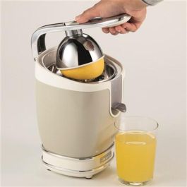 Ariete 413/03 Exprimidor Vintage Beige con Mango a Presión, Acabado Metal y Detalles Cromados