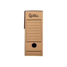 Caja Archivo Definitivo Liderpapel Folio Carton Reciclado 325 gr-M2 Lomo 100 mm Kraft 365x100x251 mm