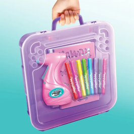 Canal Toys Maletín de Actividades Airbrush Art con Spray Electrónico, Plantillas y Rotuladores AIR 017