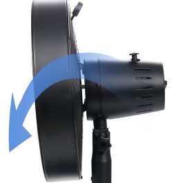 Emerio Ventilador de Mesa Fn114499.2 30 cm, 35 W, 3 Velocidades, Oscilante, Diseño Moderno en Madera y Metal/Plástico Negro
