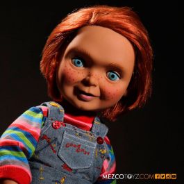 MEZCO TOYZ Muñeco Diabólico Chucky - Figura articulada parlante 38cm con ropa de tela