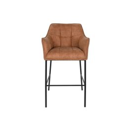 DKD Home Decor Taburete Loft Camel Negro 60 x 107 x 59 cm