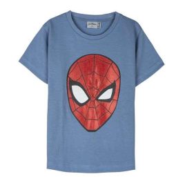 Cerdá Camiseta Corta Spiderman para Niños, Talla 3 Años, Single Jersey, Azul