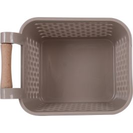 Cesta Multiusos con Asas de Madera 13x11x8 cm - Confortime (36 Unidades)