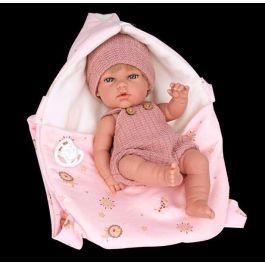 Muñecas Arias Muñeca 30 cm Natal Rosa C/Portabebe Cuerpo Vinyl Niña