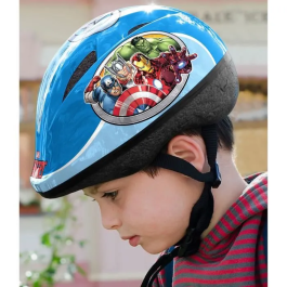 Stamp Paquete de Protecciones AVENGERS - Casco, Rodilleras y Coderas - Talla Ajustable (50-56cm)