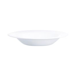 Arcoroc Set 6 Platos Hondos Opal Intensity White 22 cm de Vidrio Templado Resistente Blanco Apto Microondas Lavavajillas