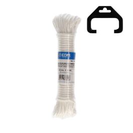 Edm Cordón trenzado polipropileno tendedero 4,5 mm x 10 m, resistencia 205 kg, para exteriores, camping y náutica