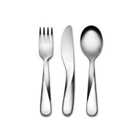 Alessi UNS06S3 Giro Kids Set de 4 Cubiertos en Acero Inoxidable 18/10 para Niños