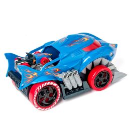T-Racers Camión Lanzador Shark Squad PTRSP114IN80 con 2 Coches Exclusivos y Sistema Mix N'Race