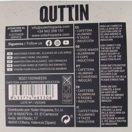 Cafetera de Aluminio para 9 Servicios con Inducción Quttin (6 Unidades) Cafetera de Aluminio para 9 Servicios con Inducción Quttin (6 Unidades)