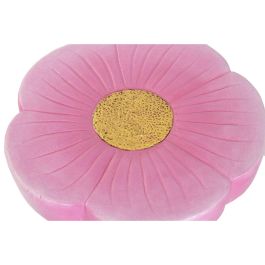 DKD Home Decor Mesita Auxiliar Shabby Rosa Verde Magnesia Fibra de Vidrio 32.5 x 42.5 x 32.5 cm