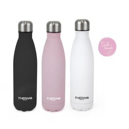 Thermosport Botella Termo Soft Touch 500 ml. Dimensiones: 6,8 x 26,5 cm (6 Unidades)