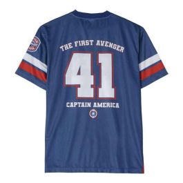 Camiseta Corta Oversize Avengers Talla S Azul Adulto