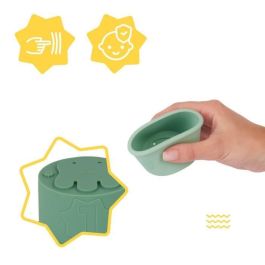 Badabulle Juego de 7 vasos apilables numerados - Juguetes de baño de silicona suave Badabulle Juego de 7 vasos apilables numerados - Juguetes de baño de silicona suave