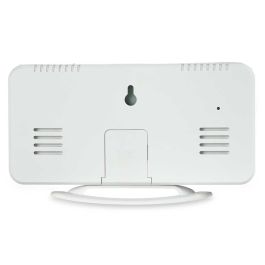 Giftdecor Reloj Espejo Blanco Plástico ABS 15.7x7.7x1.5 cm con Cable USB y Pila CR2016 (Set de 12)