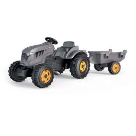 Tractor a pedales stronger XXL con remolque gris 161x56 cm