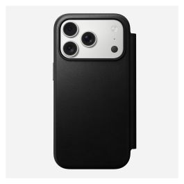 Nomad Modern Leather Folio para iPhone 17 Pro - Funda tipo libro con MagSafe, 3 bolsillos para tarjetas, Negro